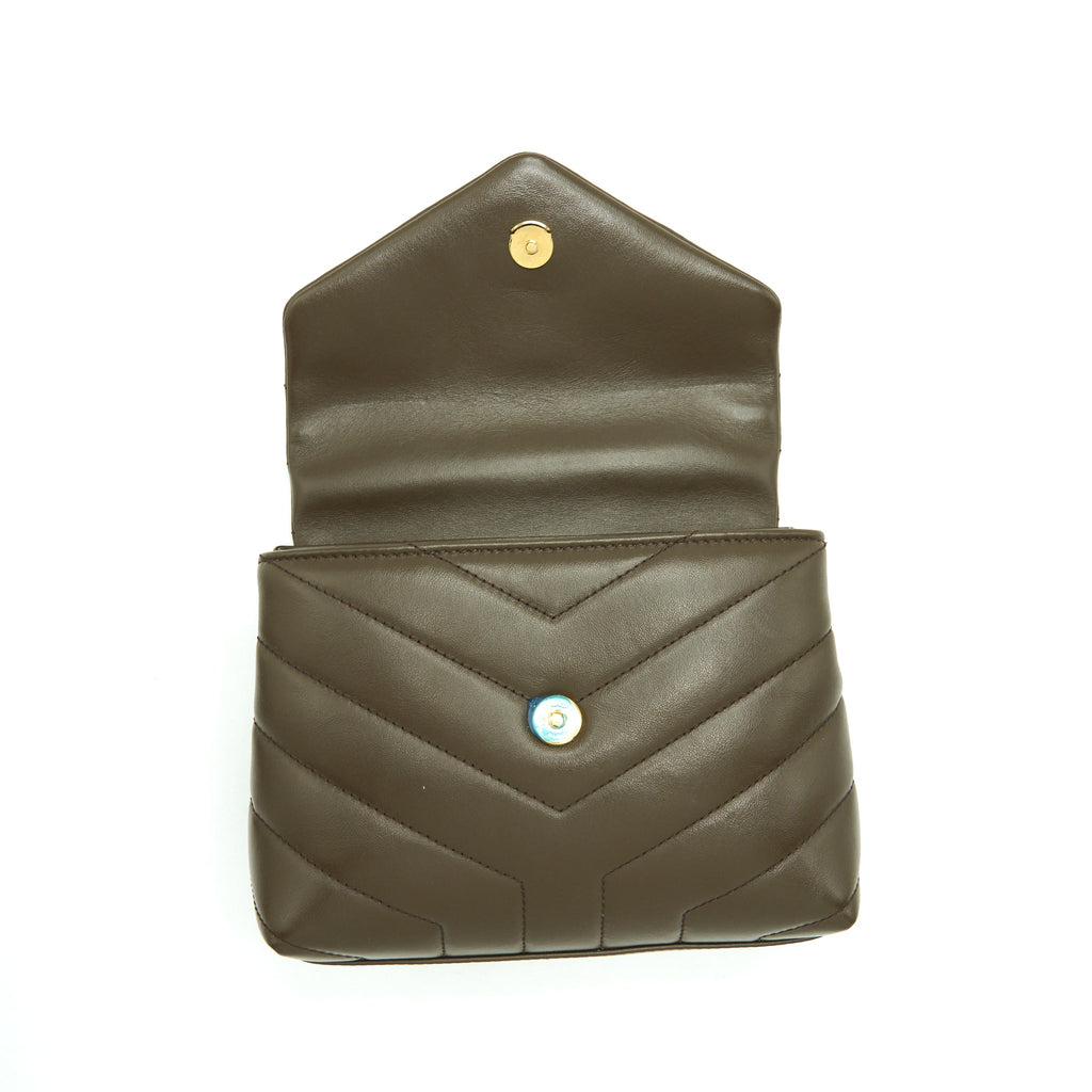 SAINT LAURENT/ YSL LOU LOU BAG BROWN GHW
