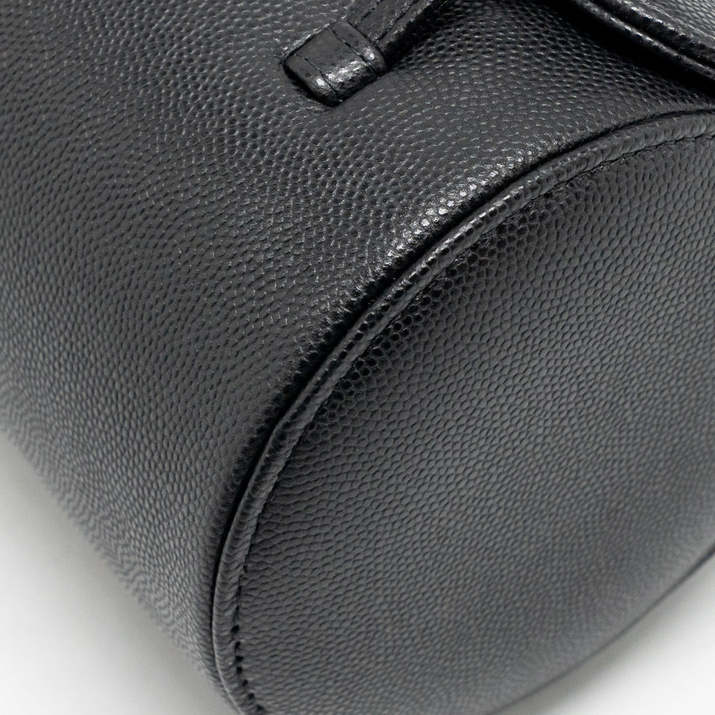 CHANEL 26P PREPPY BOWLING SHOULDER BAG CAVIAR BLACK GHW (MICROCHIP)