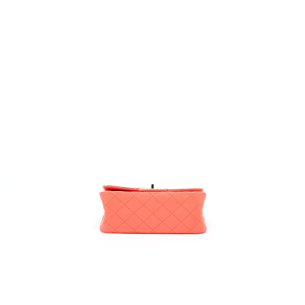CHANEL MINI 2.55 REISSUE FLAP BAG HOT ORANGE SHW