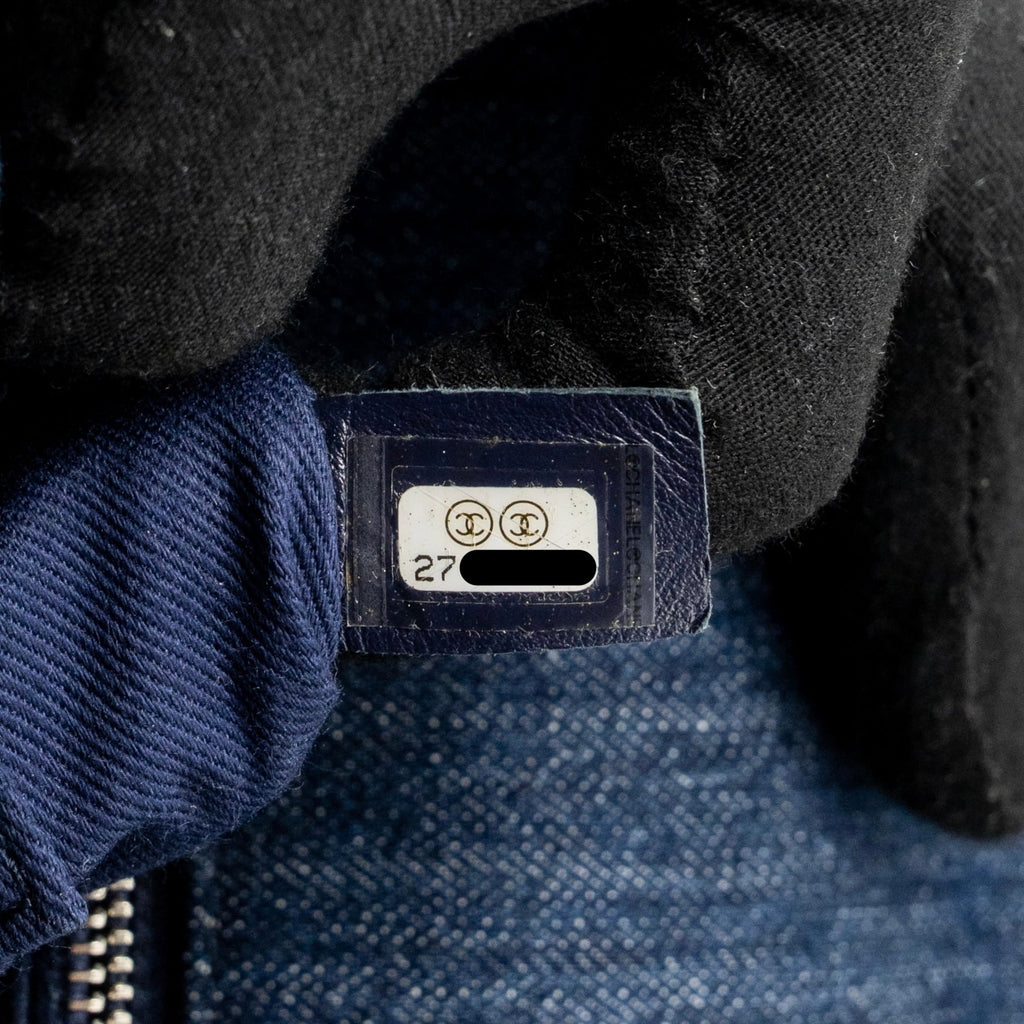 CHANEL MEDIUM COCO HANDLE DENIM/LEATHER BLUE SHW