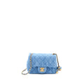 CHANEL PEARL CRUSH MINI SQUARE FLAP BAG DENIM GHW (MICROCHIP)
