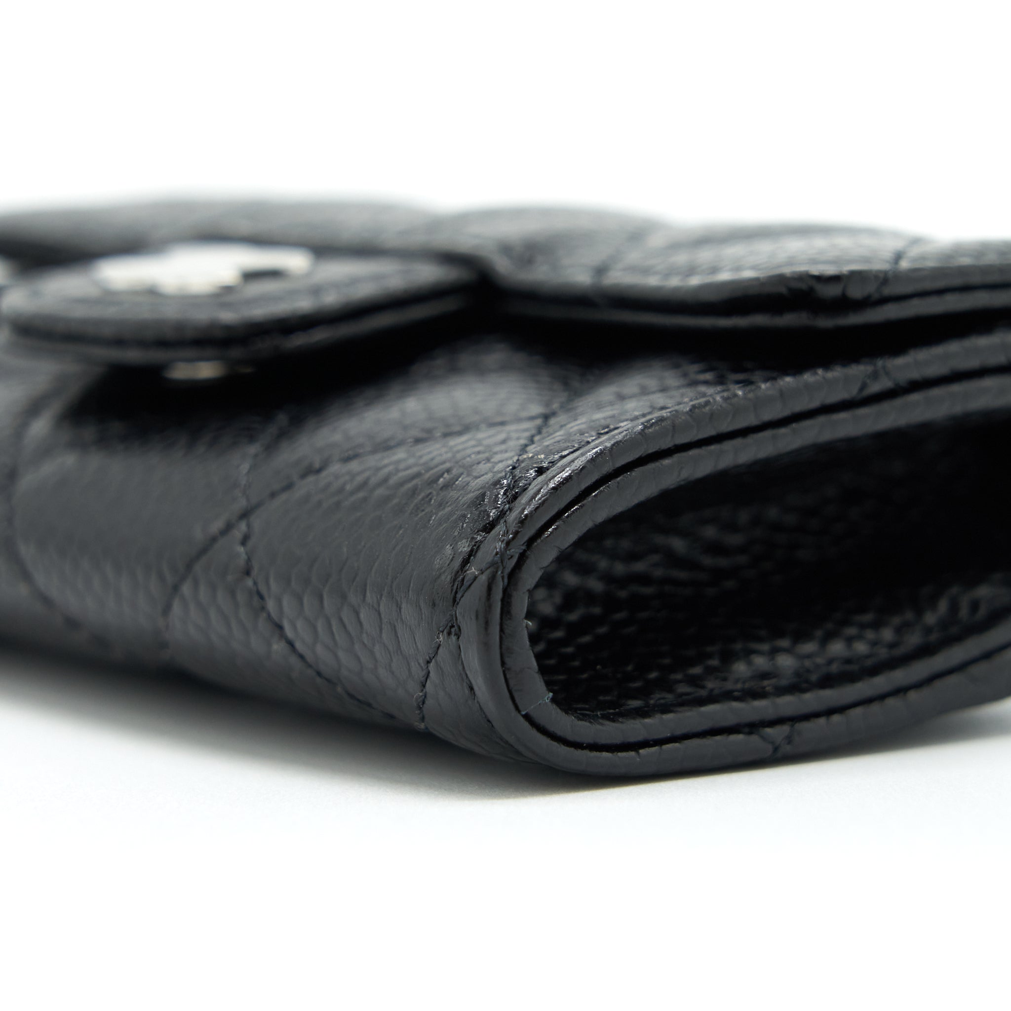 CHANEL CLASSIC FLAP CARD HOLDER CAVIAR BLACK SHW