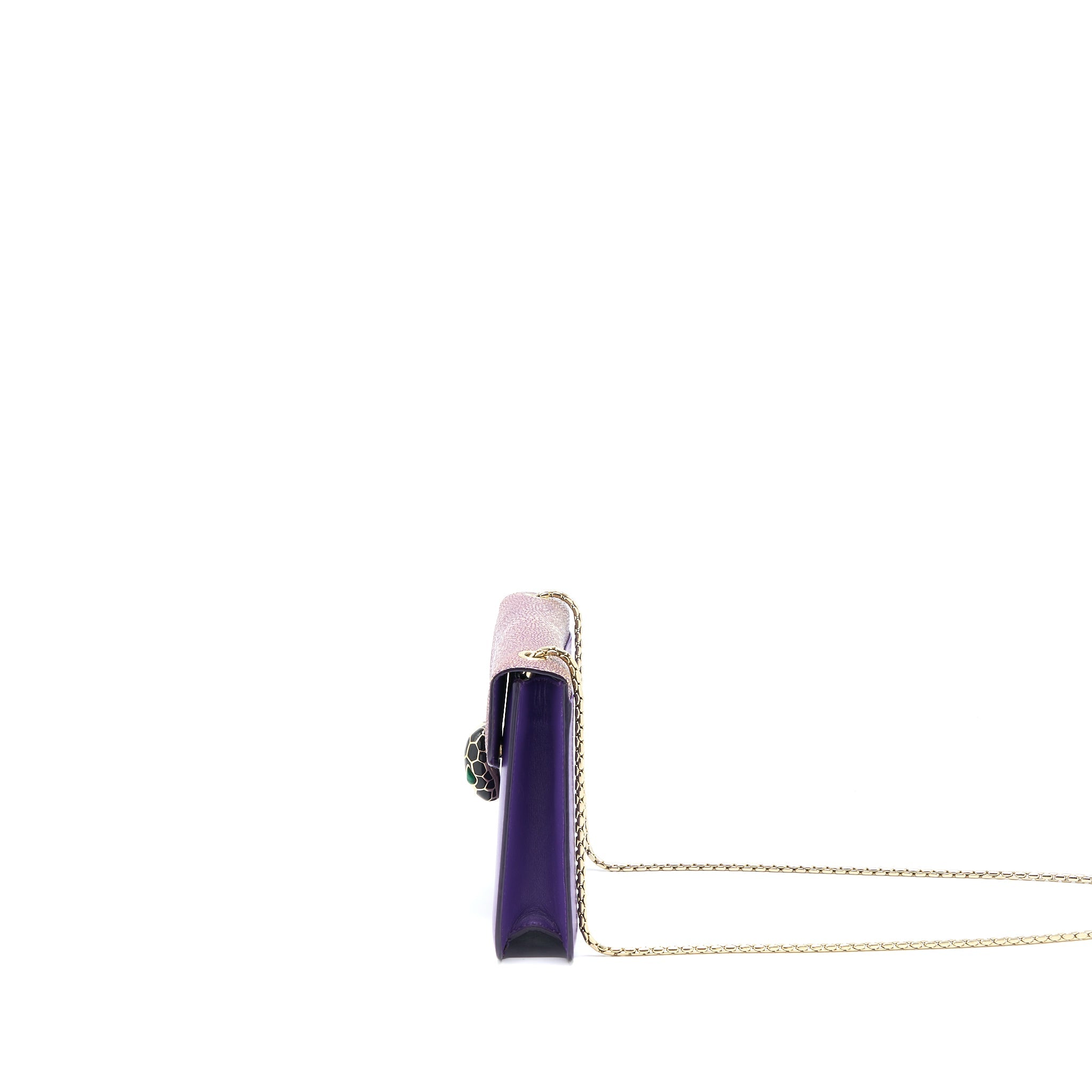 BVLGARI SERPENTI FOREVER BAG CRYSTAL GALUCHAR PURPLE LGHW