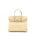 HERMES BIRKIN 30 OSTRICH 3C PARCHEMIN GHW