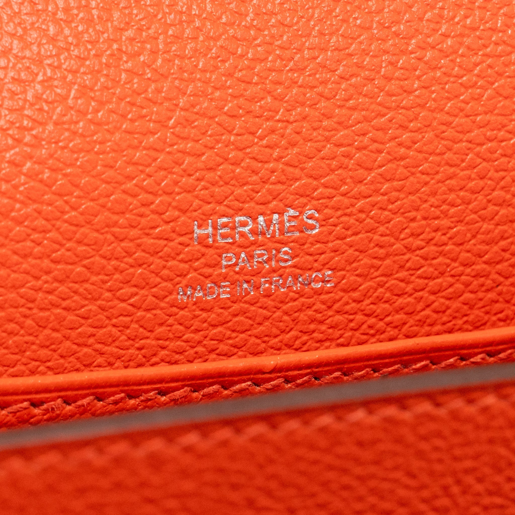 HERMES MINI ROULIS EVERCOLOR BICOLOR CAPUCINE/TERRE BATTUE SHW