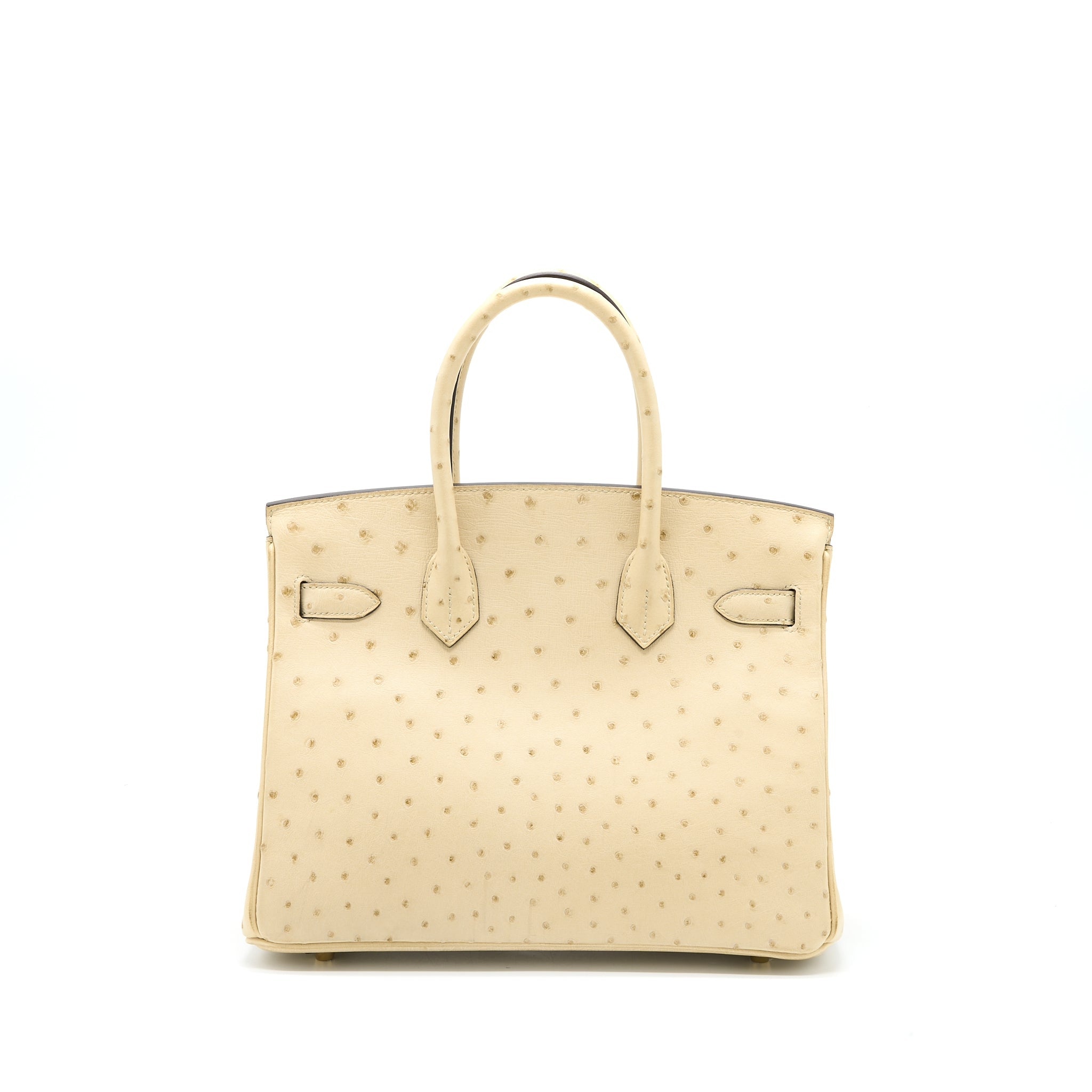 HERMES BIRKIN 30 OSTRICH 3C PARCHEMIN GHW