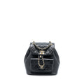 CHANEL 22C MINI DUMA BACKPACK AGED CALFSKIN BLACK LGHW (MICROCHIP)