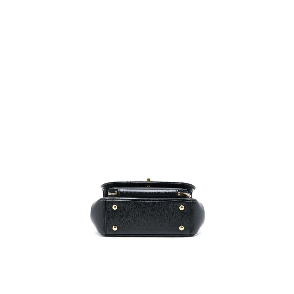 CHANEL SMALL BUSINESS AFFINITY CAVIAR BLACK LGHW (MICROCHIP)