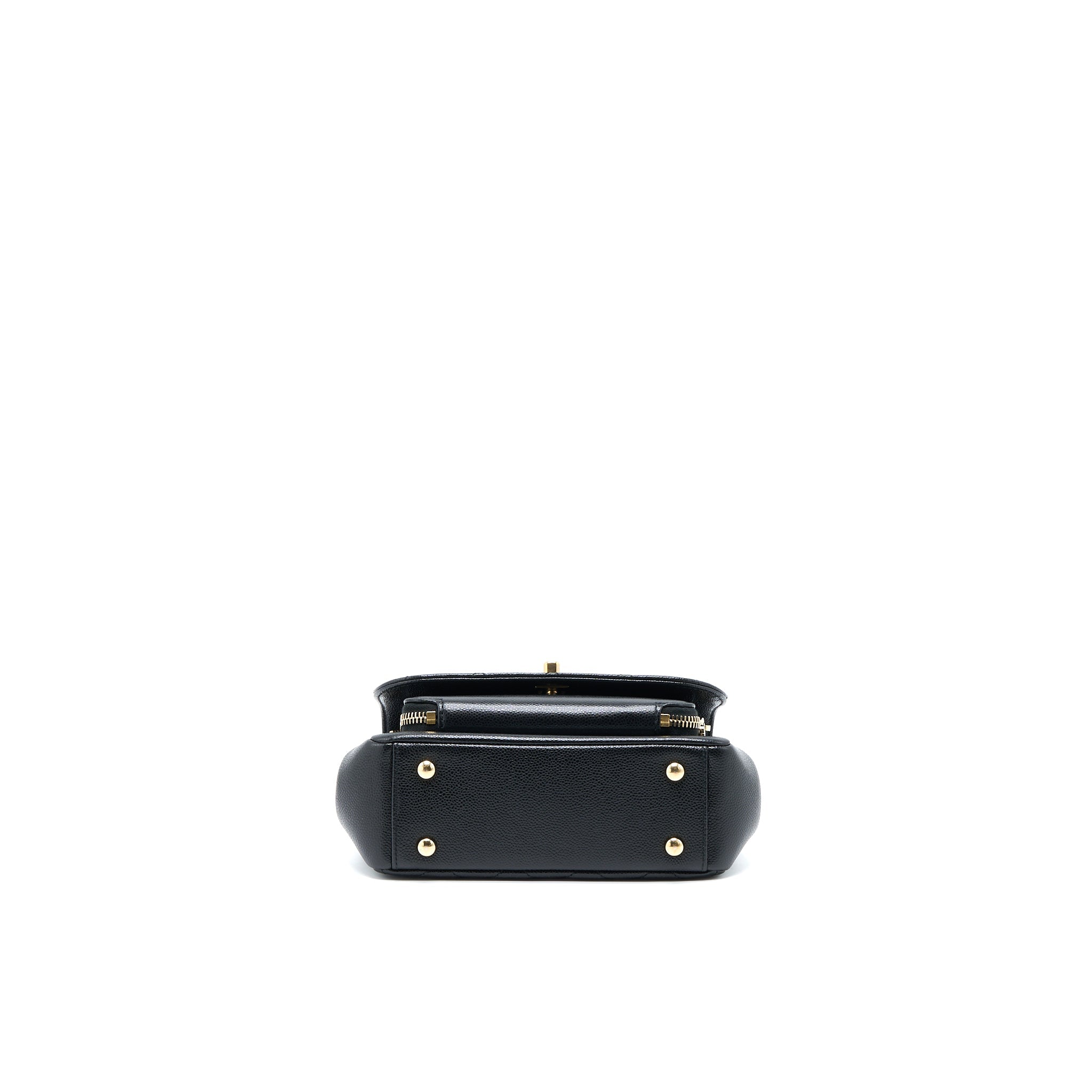 CHANEL SMALL BUSINESS AFFINITY CAVIAR BLACK LGHW (MICROCHIP)