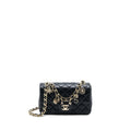 CHANEL MINI RECTANGULAR WITH COCO BAG CHARM LIMITED EDITION LAMBSKIN BLACK LGHW