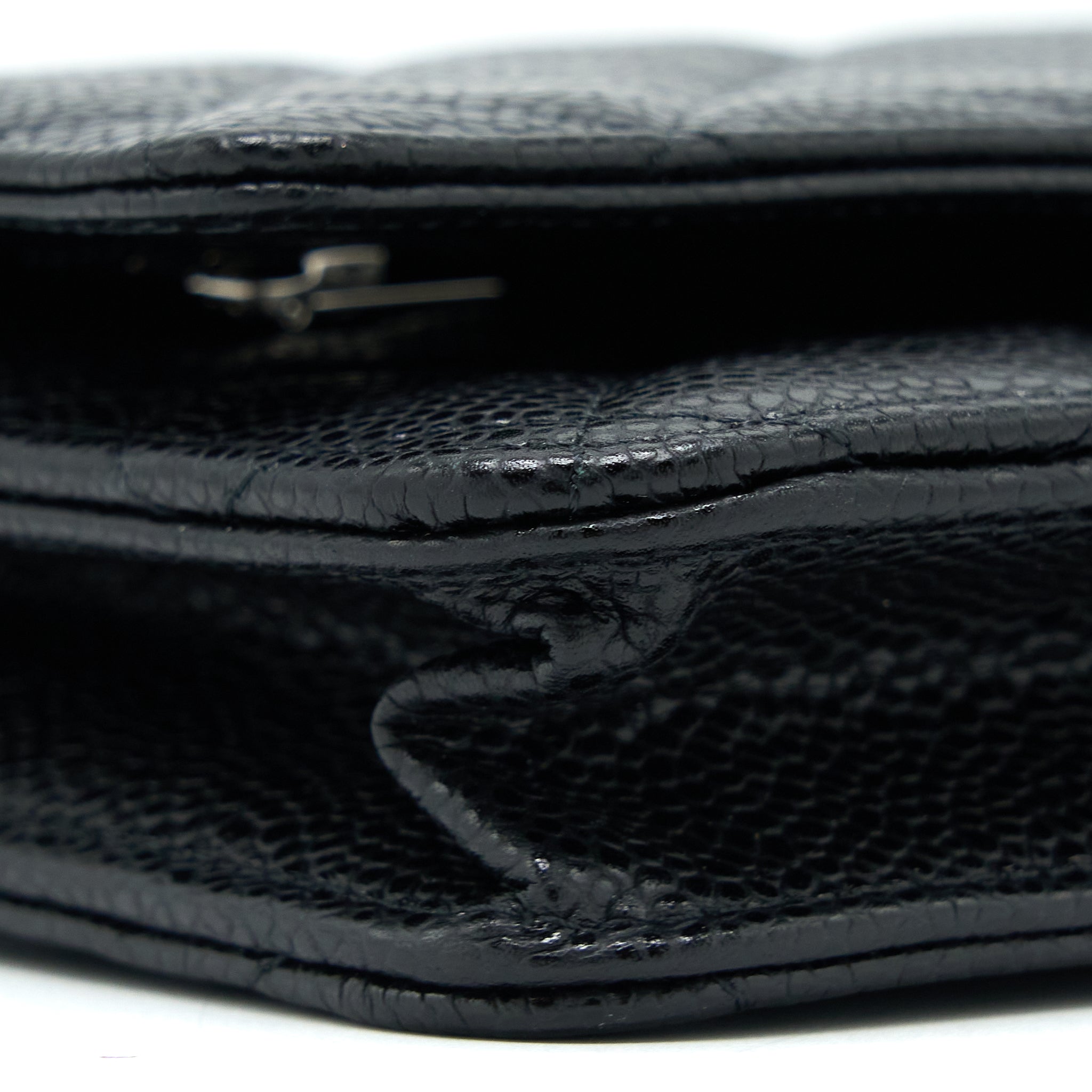 CHANEL CLASSIC WALLET ON CHAIN BLACK CAVIAR SHW