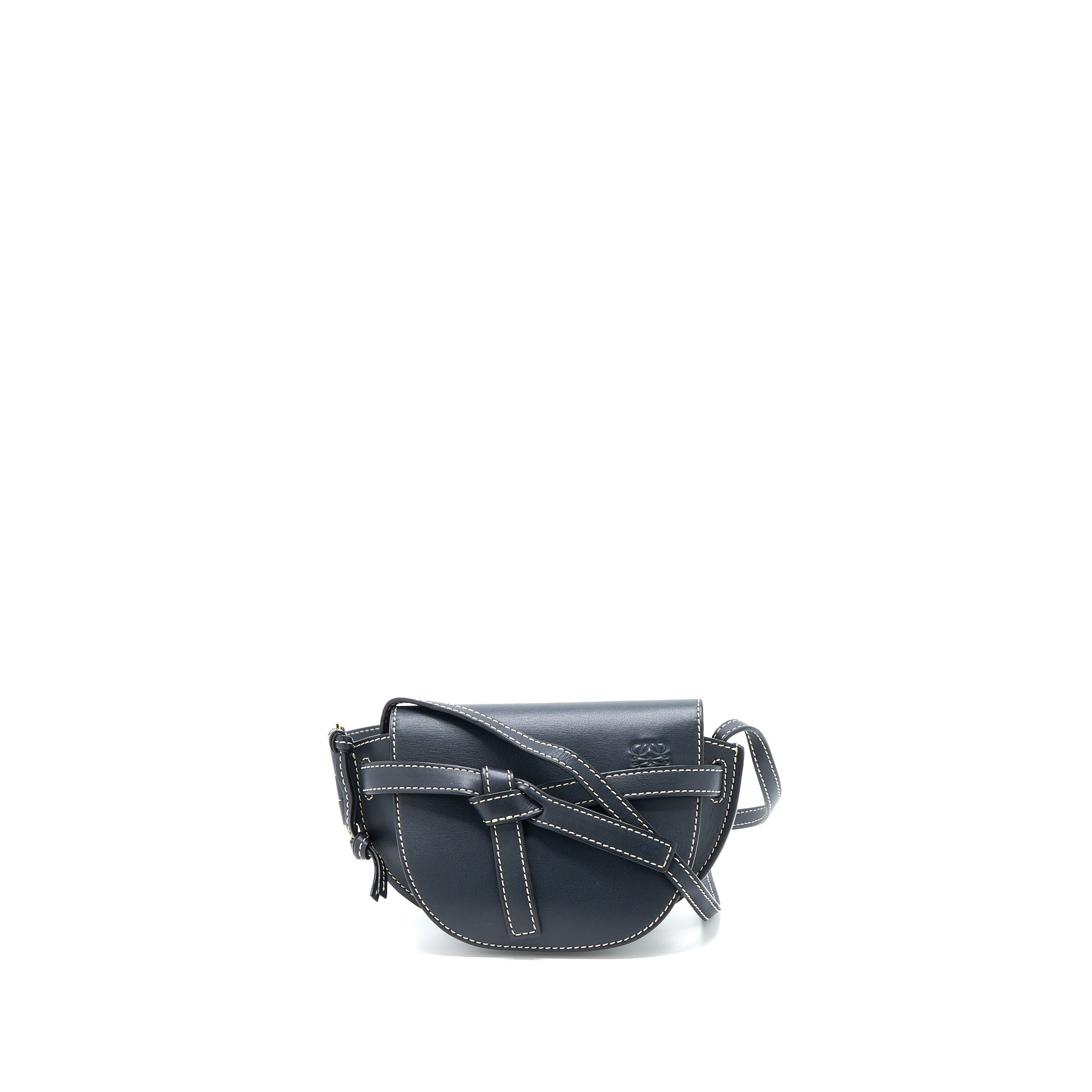 LOEWE MINI GATE CALFSKIN NAVY GHW