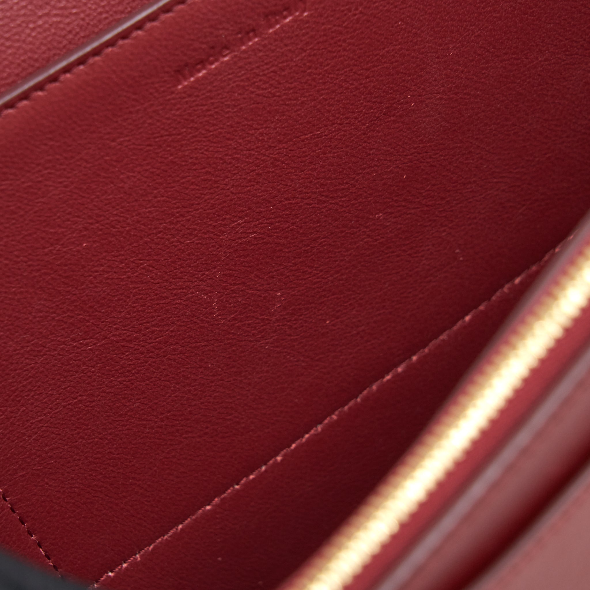 CELINE FRAME BAG DARK RED/LIGHT BEIGE GHW