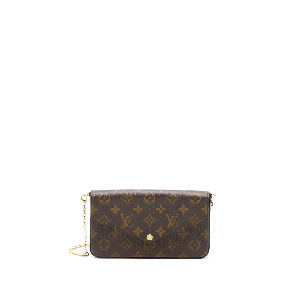 LOUIS VUITTON FELICIE POCHETTE MONOGRAM CANVAS RED GHW