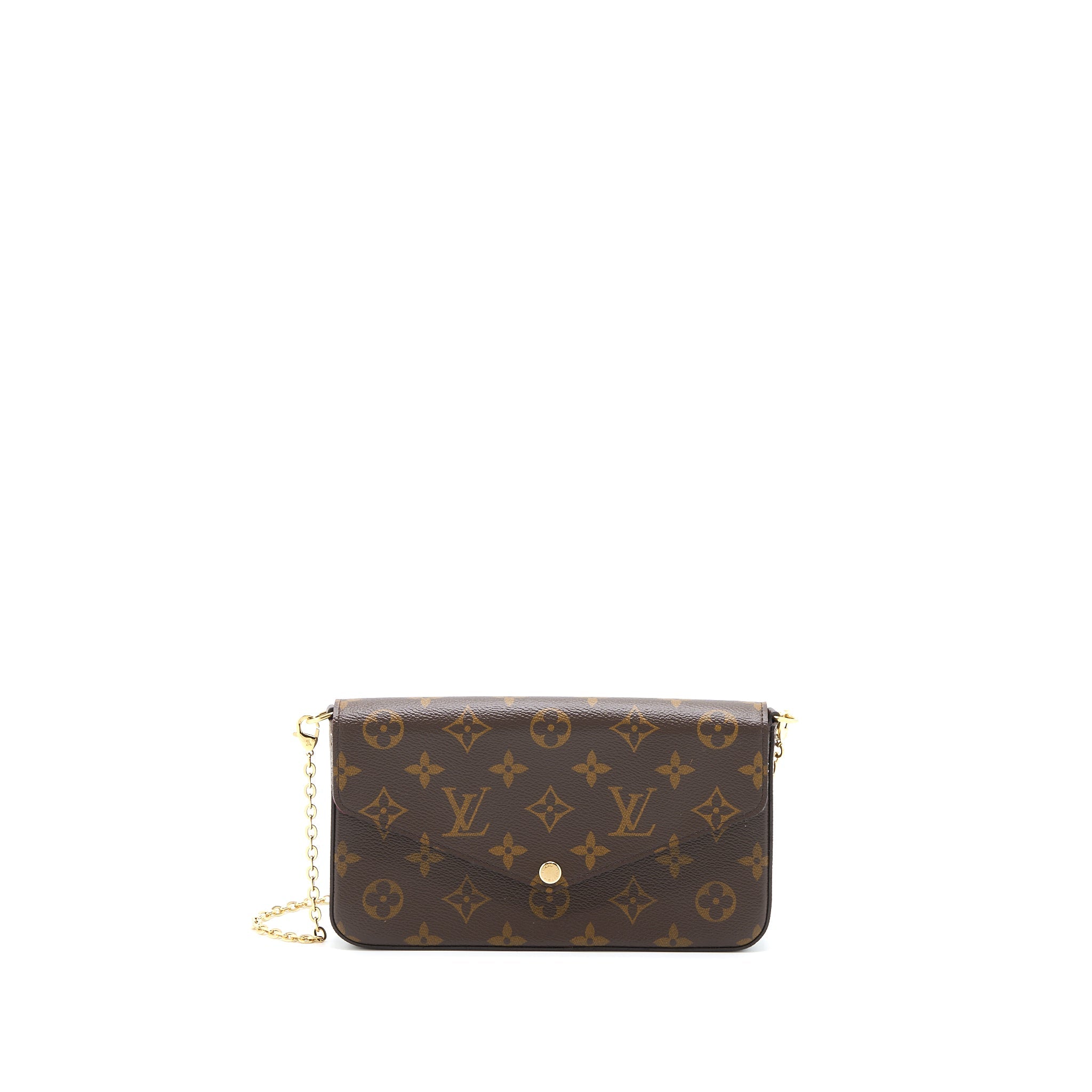 LOUIS VUITTON FELICIE POCHETTE MONOGRAM CANVAS RED GHW