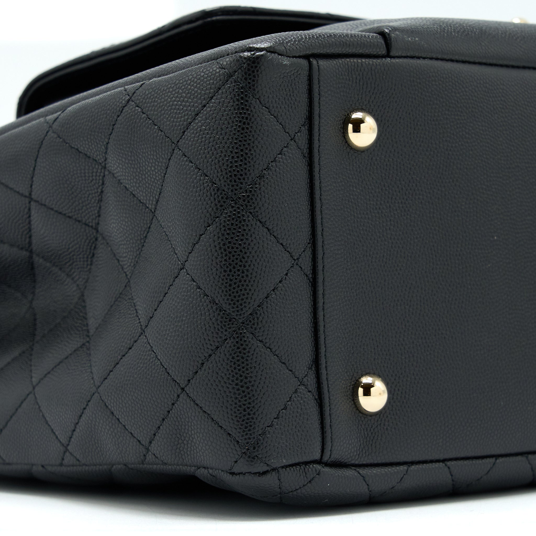CHANEL 19C LARGE SHOPPING TOTE BAG CAVIAR BLACK LGHW