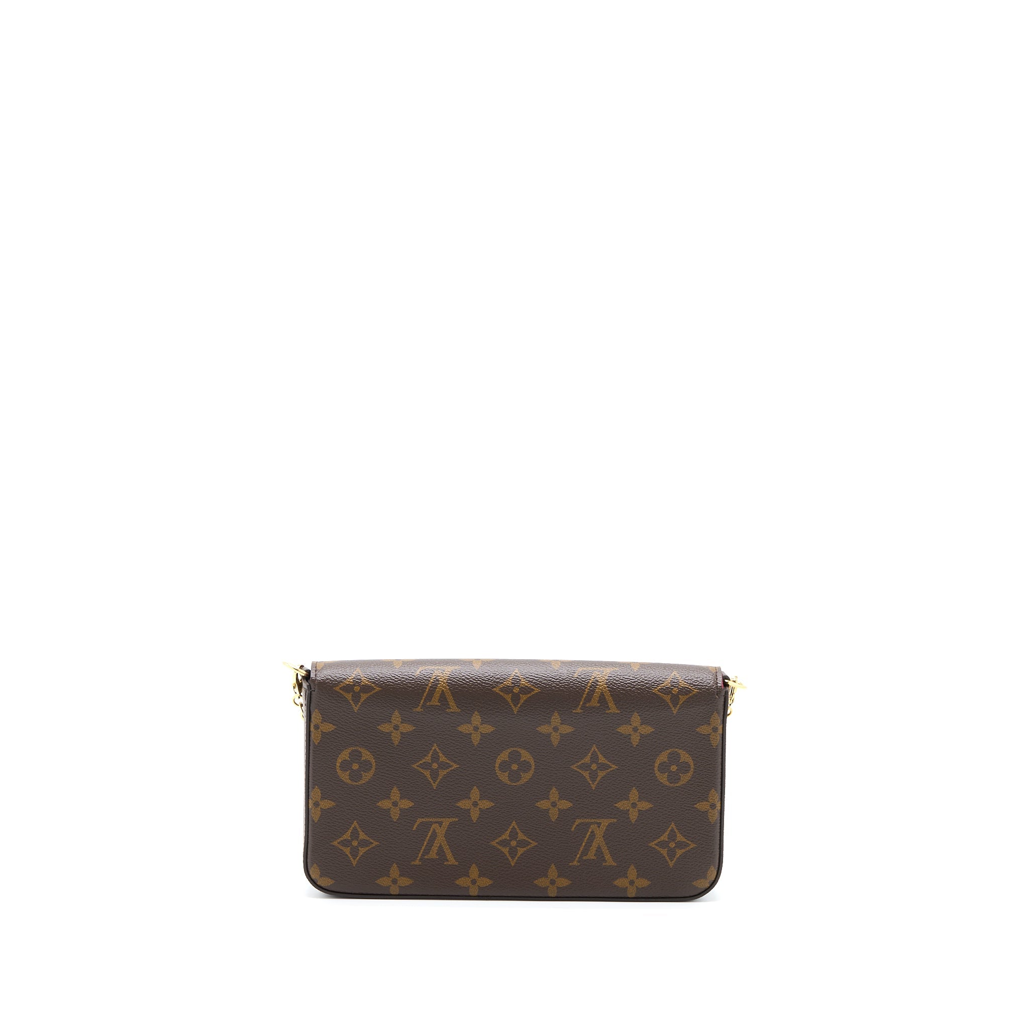 LOUIS VUITTON FELICIE POCHETTE MONOGRAM CANVAS RED GHW