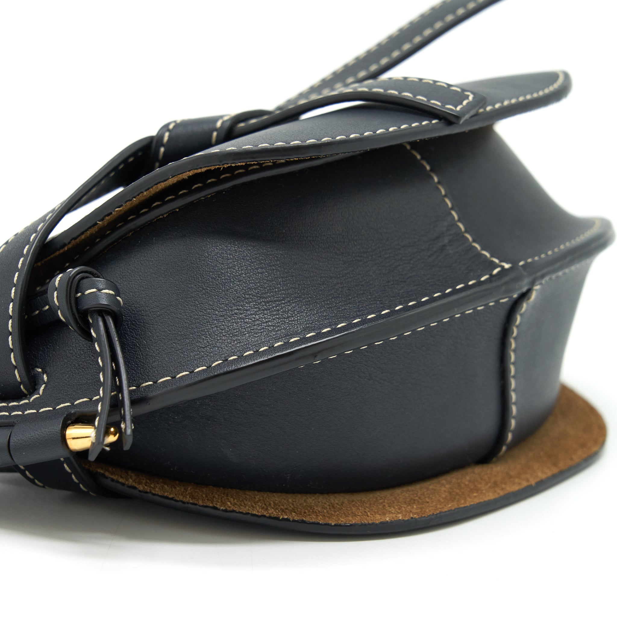 LOEWE MINI GATE DUAL BAG CALFSKIN BLACK GHW