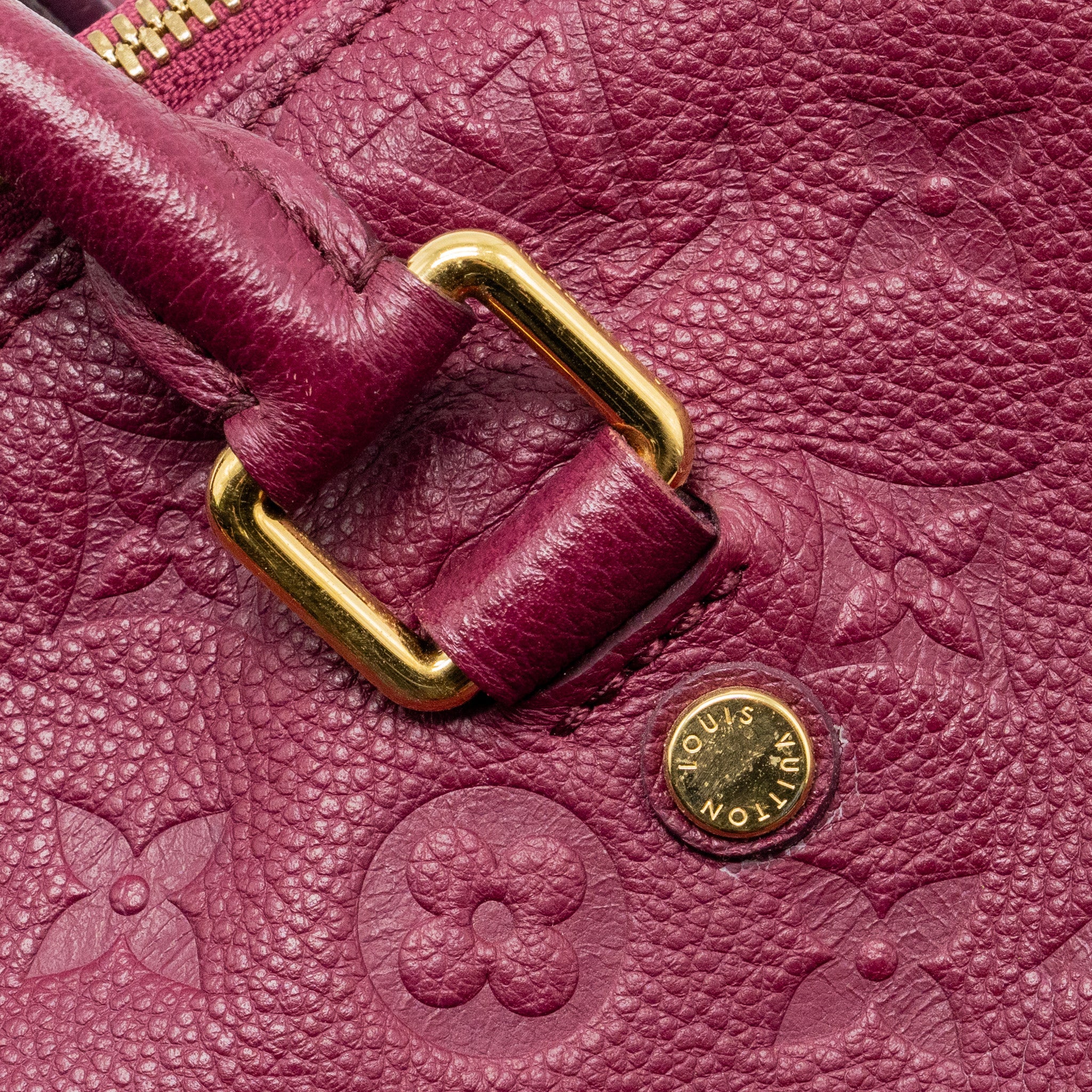 LOUIS VUITTON SPEEDY 25 BANDOULIERE MONOGRAM EMPREINTE PURPLE GHW