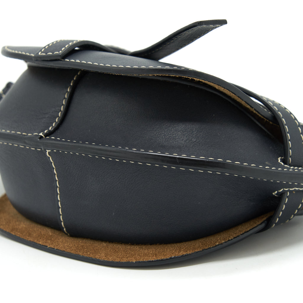 LOEWE MINI GATE DUAL BAG CALFSKIN BLACK GHW