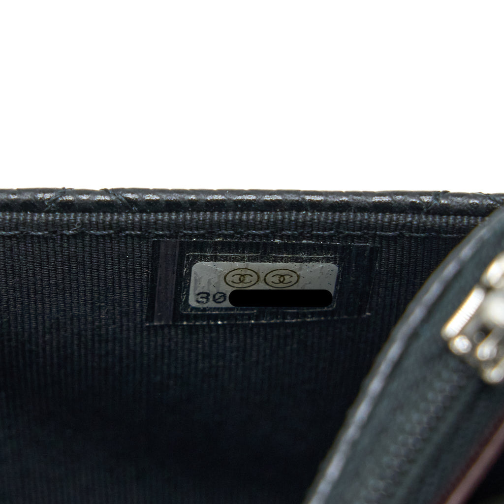 CHANEL CLASSIC WALLET ON CHAIN BLACK CAVIAR SHW