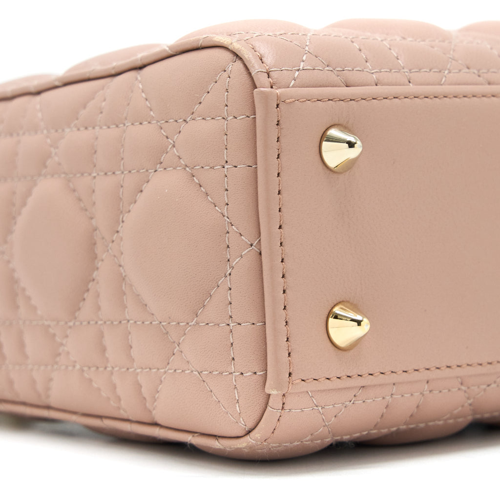 DIOR SMALL LADY DIOR MY ABCDIOR BAG LAMBSKIN PINK LGHW