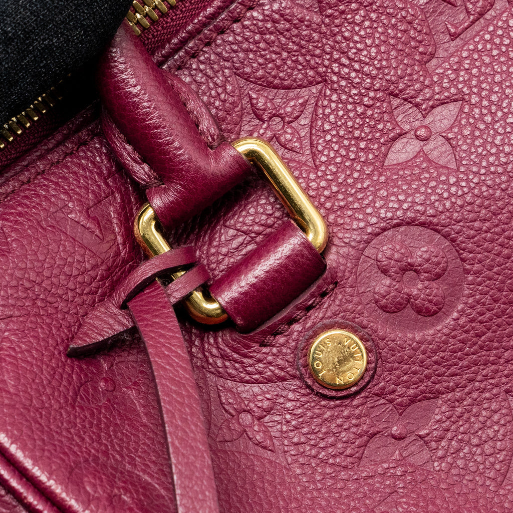 LOUIS VUITTON SPEEDY 25 BANDOULIERE MONOGRAM EMPREINTE PURPLE GHW