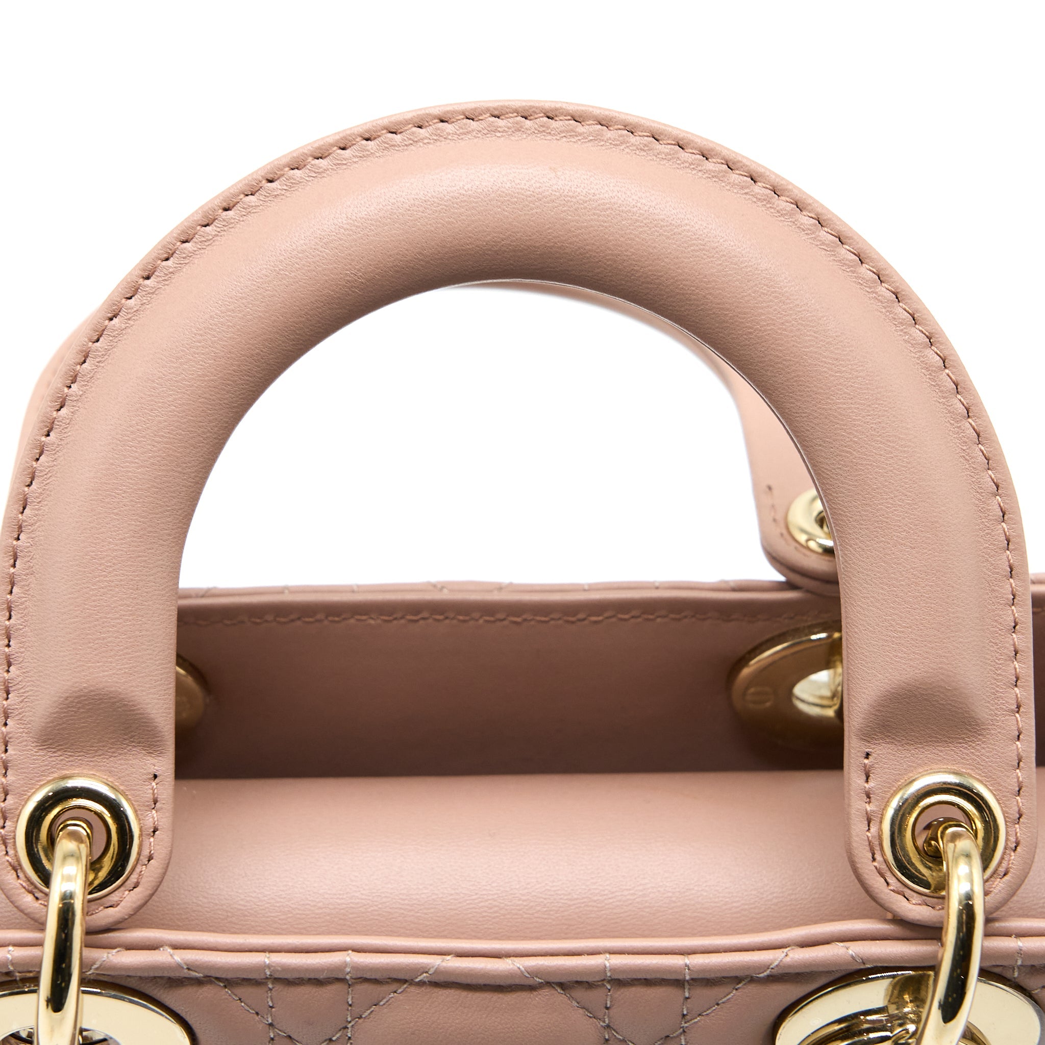 DIOR SMALL LADY DIOR MY ABCDIOR BAG LAMBSKIN PINK LGHW