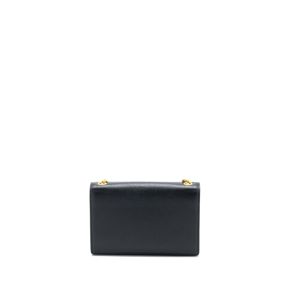 SAINT LAURENT SMALL KATE BAG GRAINED CALFSKIN BLACK GHW