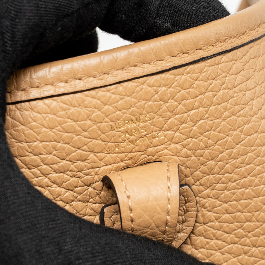 HERMES MINI EVELYNE CLEMENCE CHAI GHW