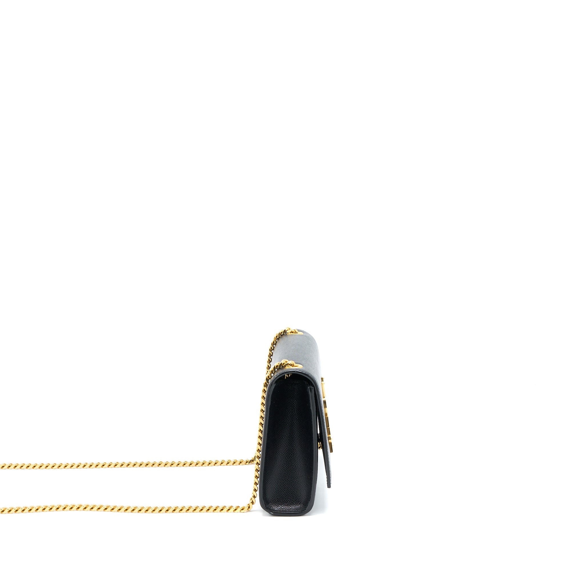 SAINT LAURENT SMALL KATE BAG GRAINED CALFSKIN BLACK GHW