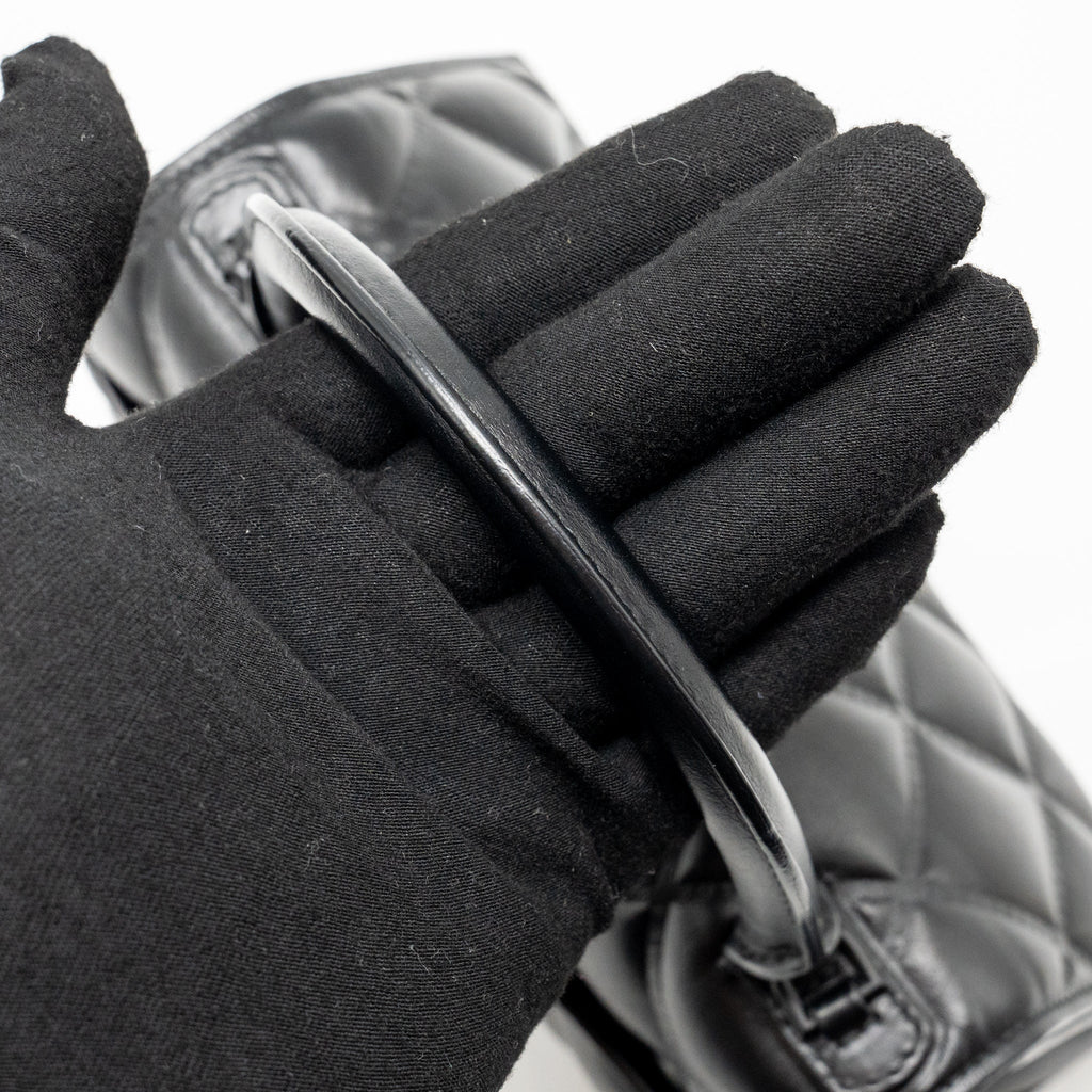 BALENCIAGA SMALL HOURGLASS BAG QUILTED CALFSKIN SO BLACK