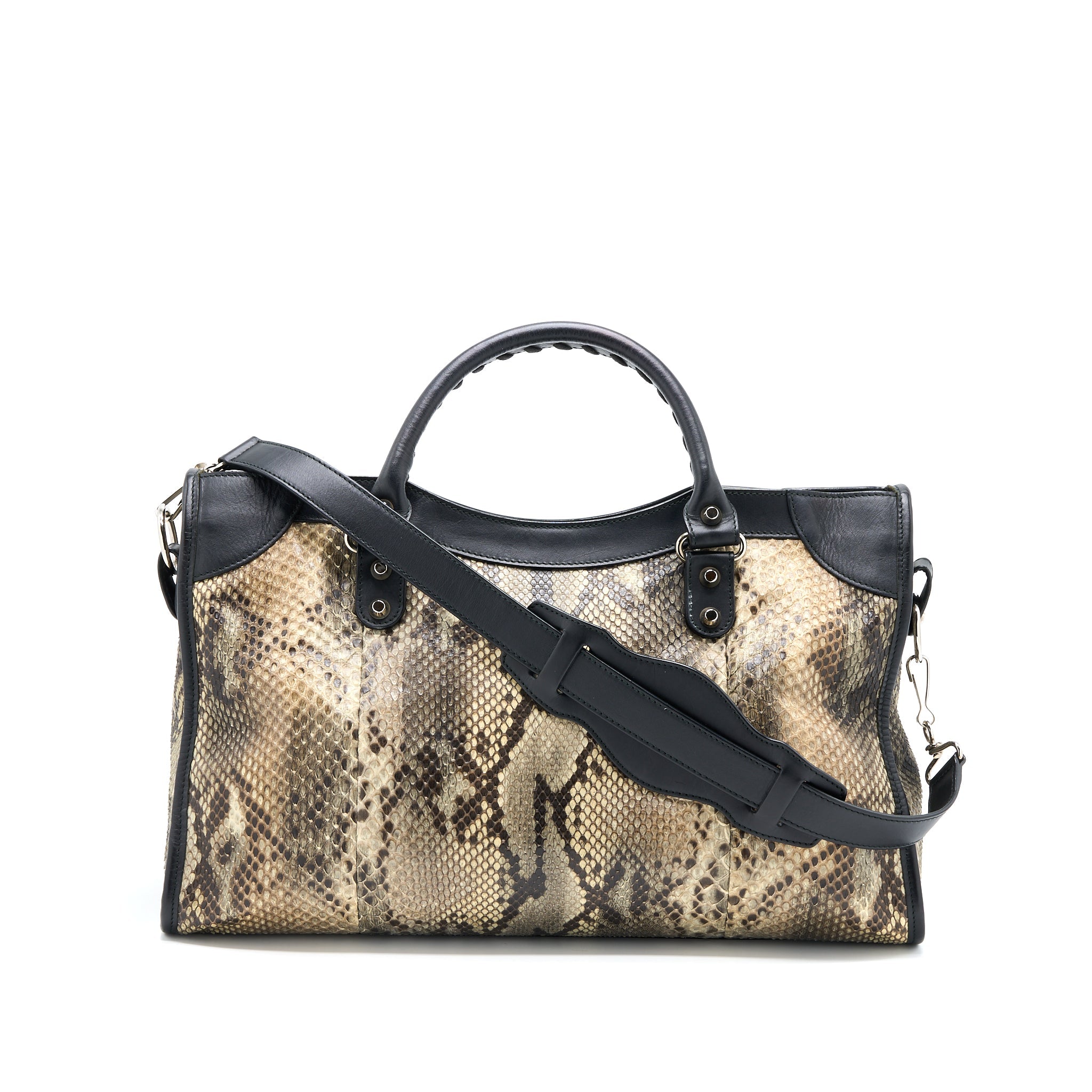 BALENCIAGA CLASSIC CITY PYTHON LEATHER SHW