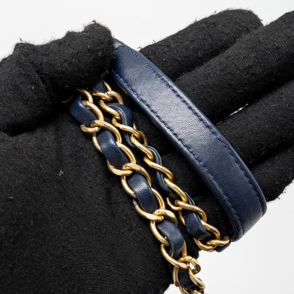 CHANEL FILIGREE CAMERA BAG CAVIAR DARK BLUE GHW