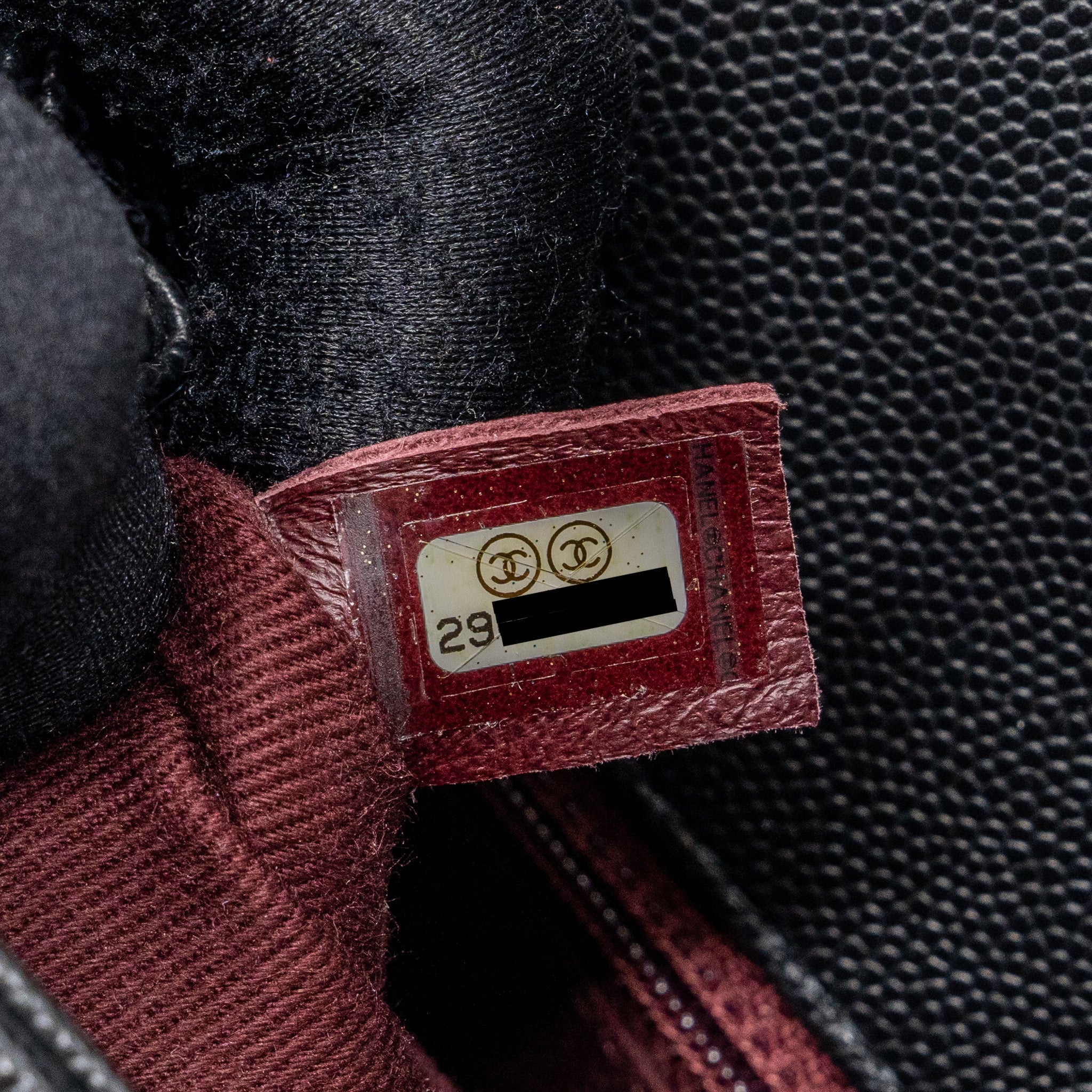 CHANEL SMALL COCO HANDLE CHEVRON CAVIAR BLACK LGHW