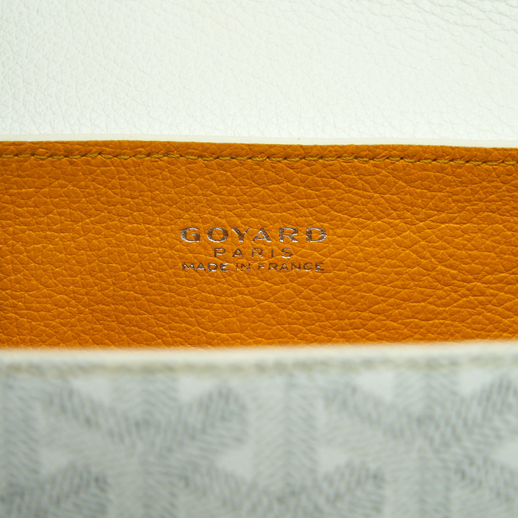 GOYARD SAIGON MINI GOYARDINE CANVAS WHITE SHW