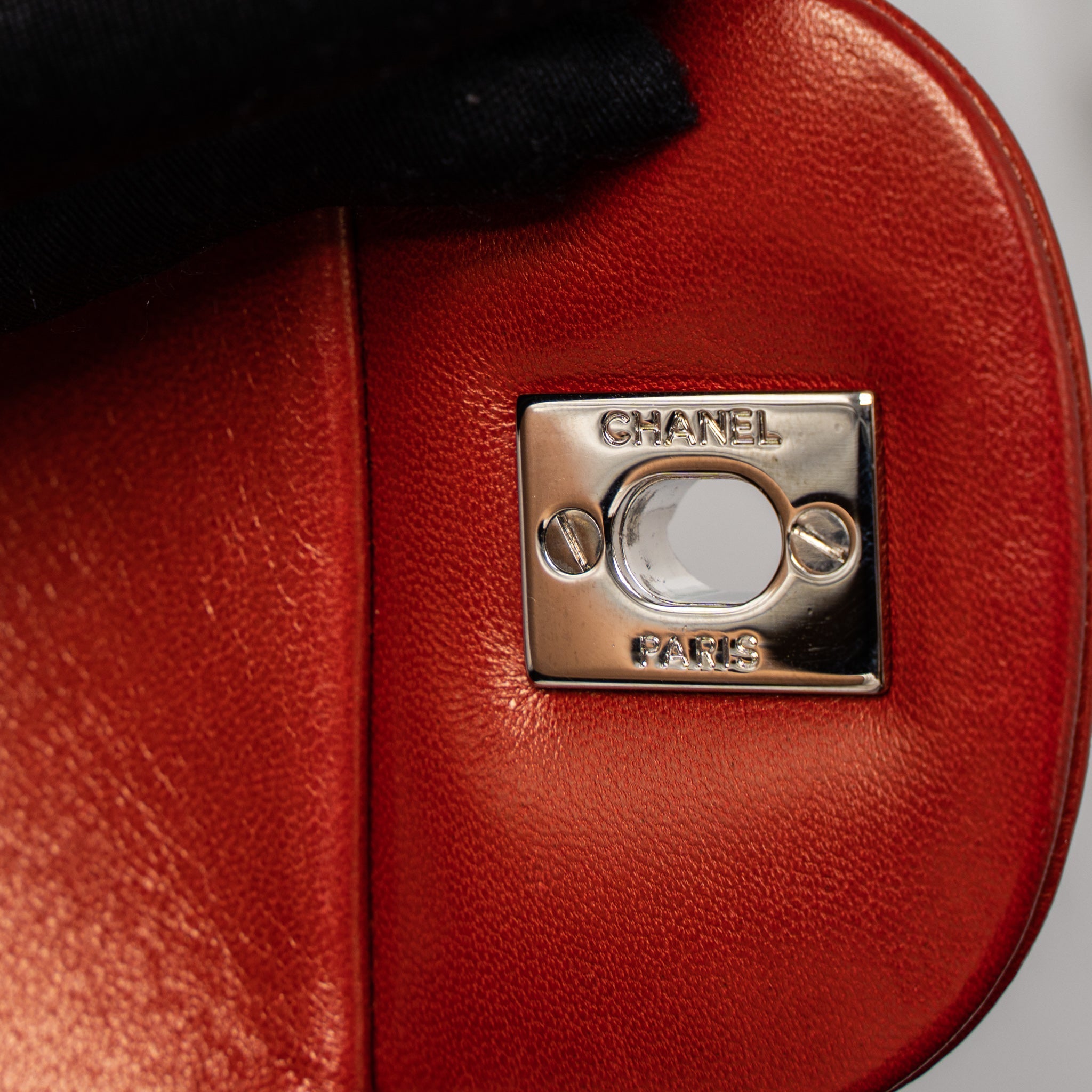 CHANEL JUMBO CLASSIC SINGLE FLAP BAG LAMBSKIN RED SHW
