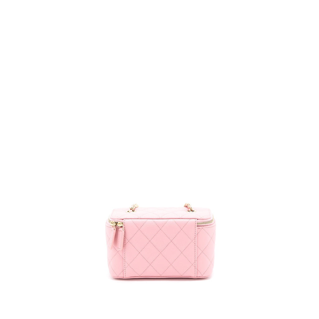 CHANEL LONG VANITY WITH CHAIN CAVIAR PINK LGHW