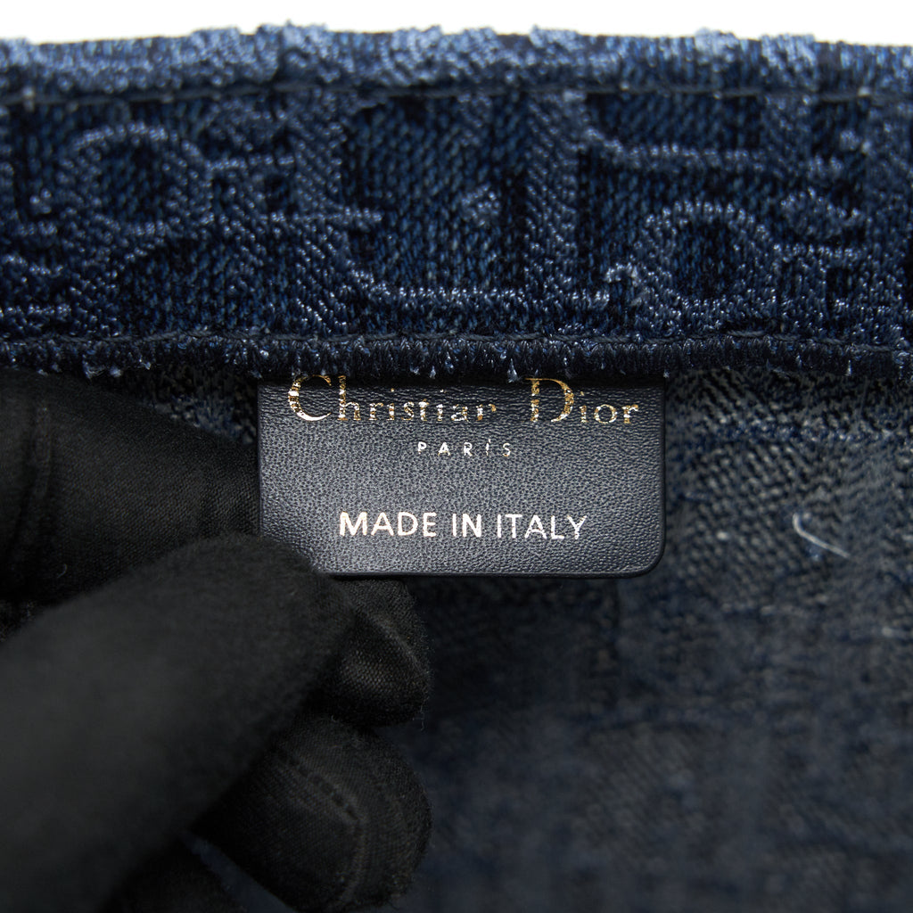 DIOR DENIM DIOR LOGO PRINT BOOK TOTE
