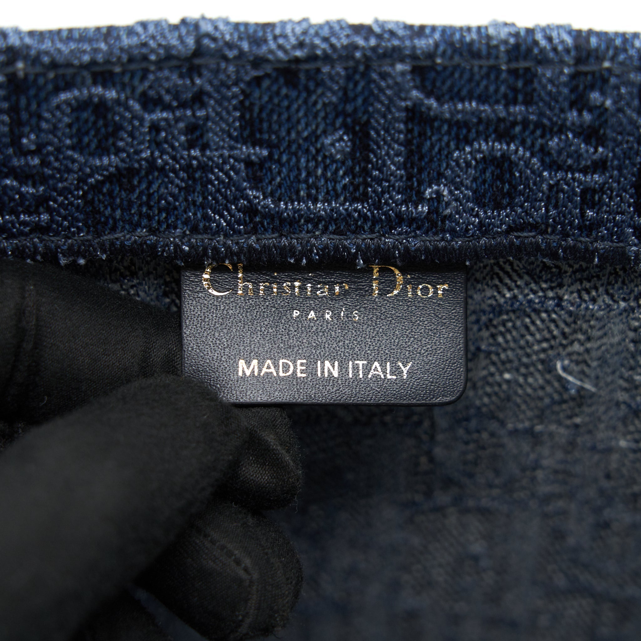 DIOR DENIM DIOR LOGO PRINT BOOK TOTE