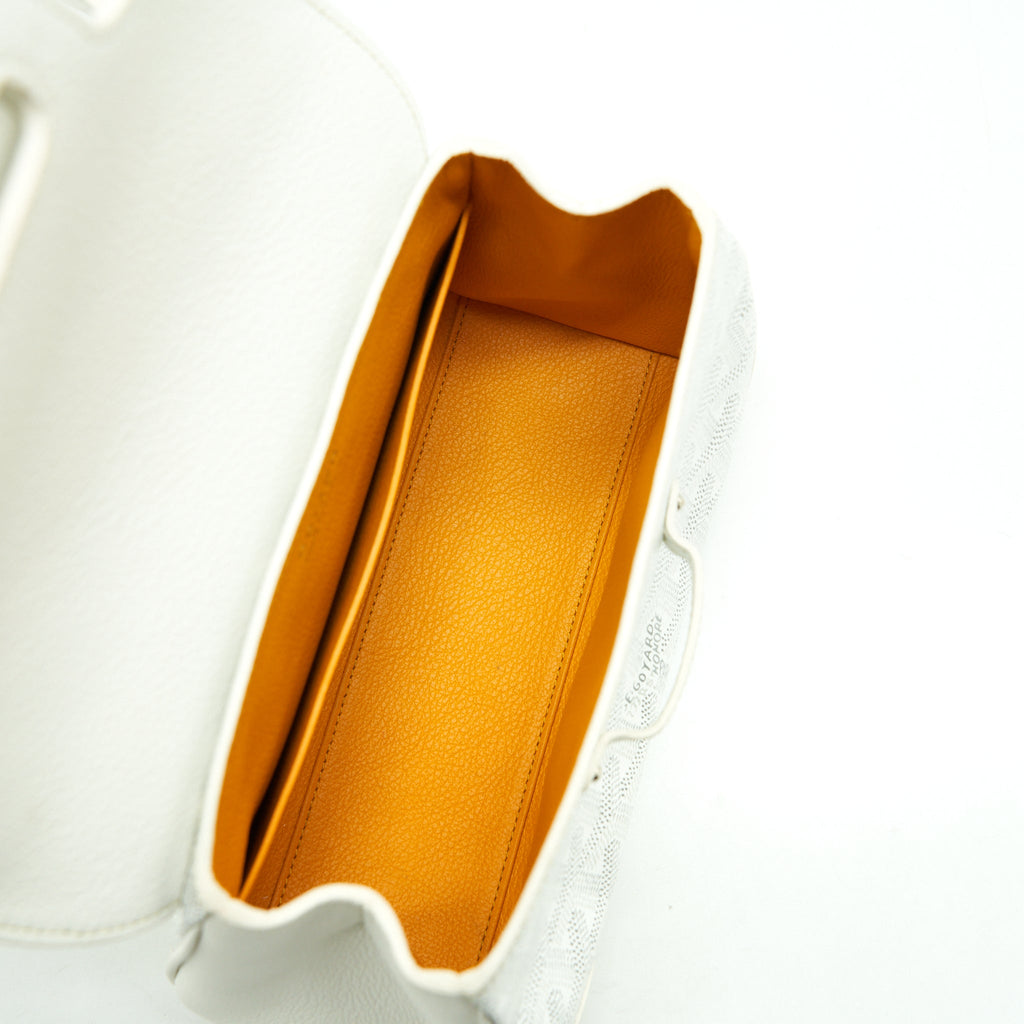 GOYARD SAIGON MINI GOYARDINE CANVAS WHITE SHW