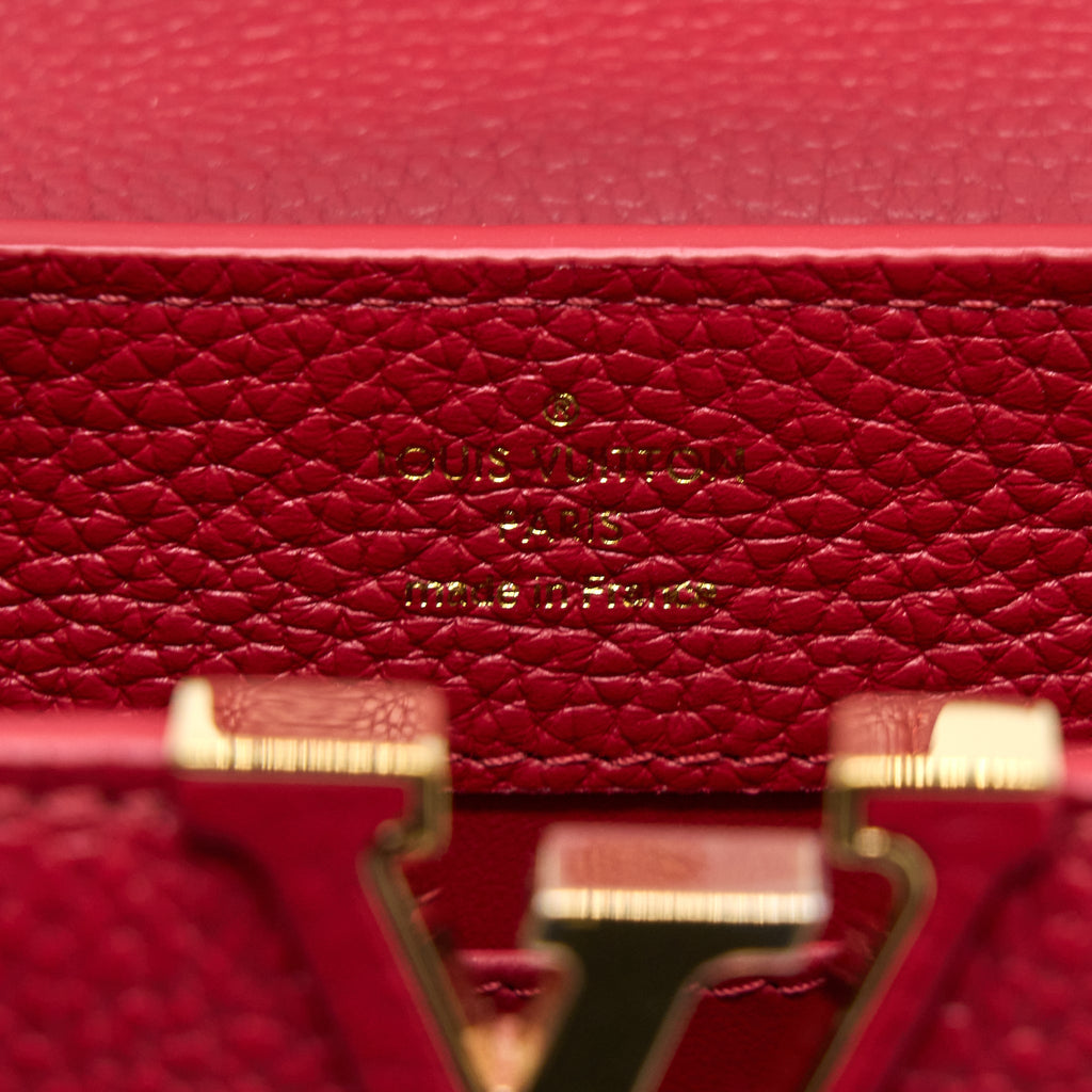 LOUIS VUITTON CAPUCINES MINI TAURILLON SCARLET GHW (NEW VERSION)