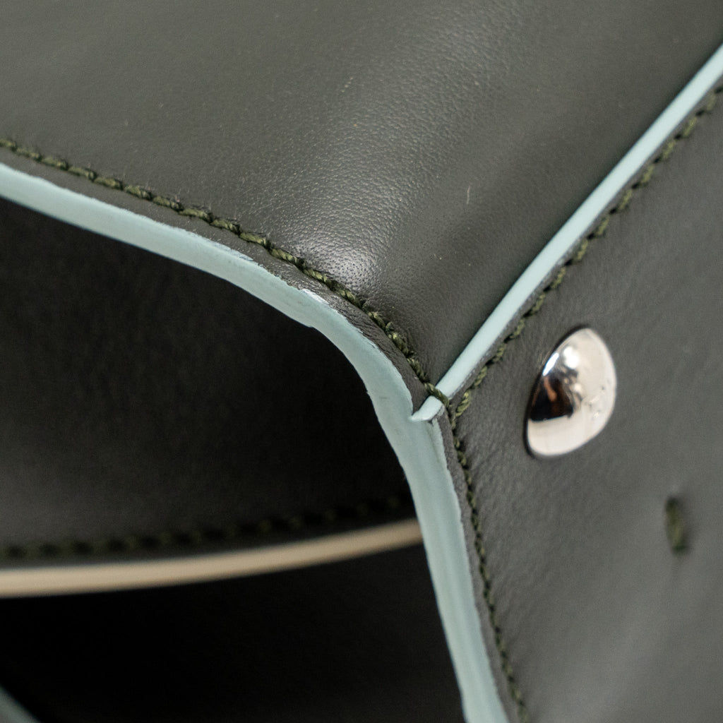 FENDI MINI 3JOURS TOTE BAG CALFSKIN DARK GREEN SHW