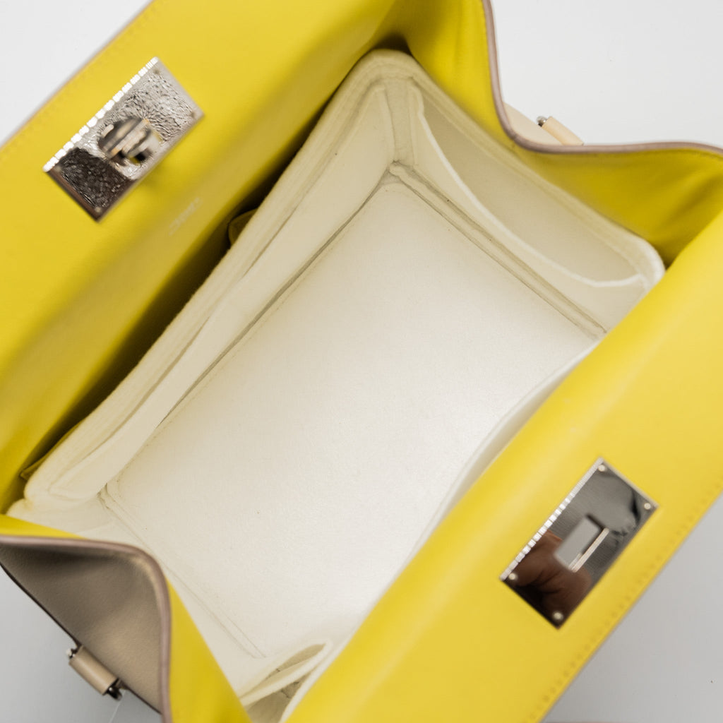 HERMES TOOLBOX 26 CLEMENCE CRAIE/JAUNE POUSSIN SHW