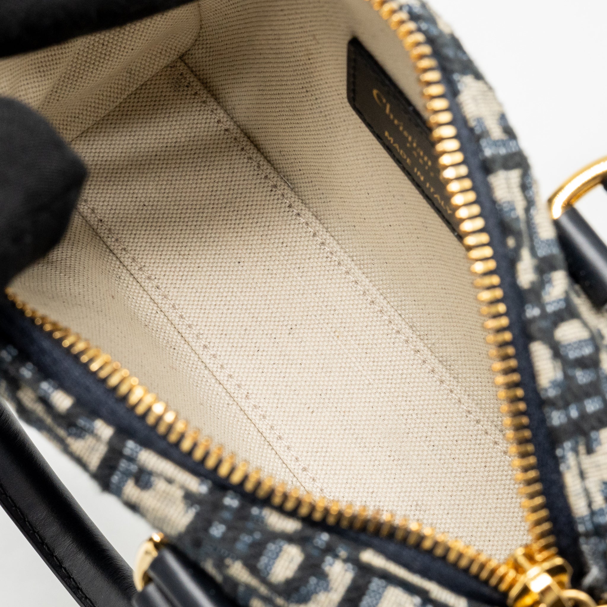 DIOR GROOVE 17 NANO BAG DIOR OBLIQUE JACQUARD BLUE GHW