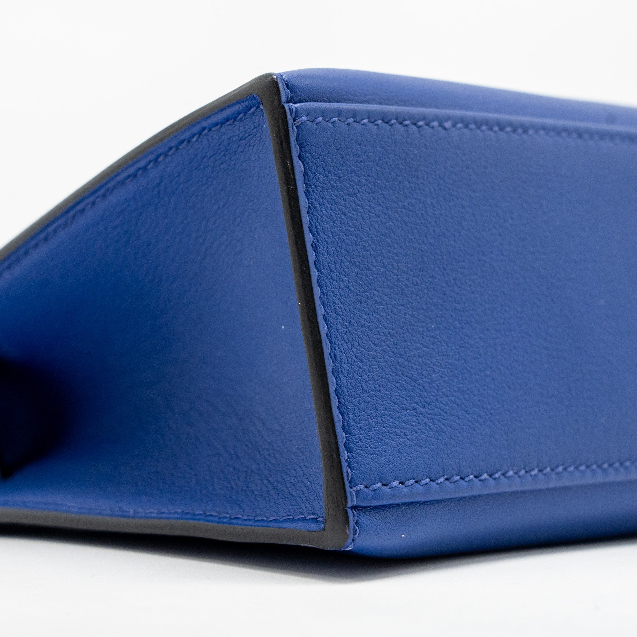 HERMES KELLY POCHETTE SWIFT BLUE ELECTRIC SHW