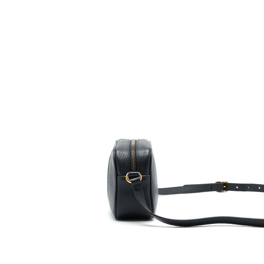 GUCCI SOHO DISCO LEATHER CROSSBODY CAMERA BAG BLACK