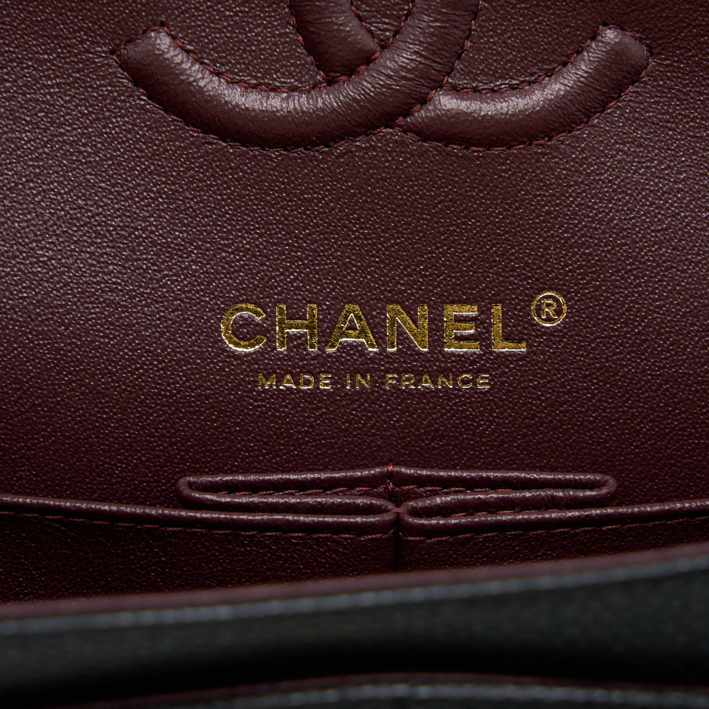 CHANEL SMALL CLASSIC DOUBLE FLAP BAG CAVIAR BLACK GHW (MICROCHIP)
