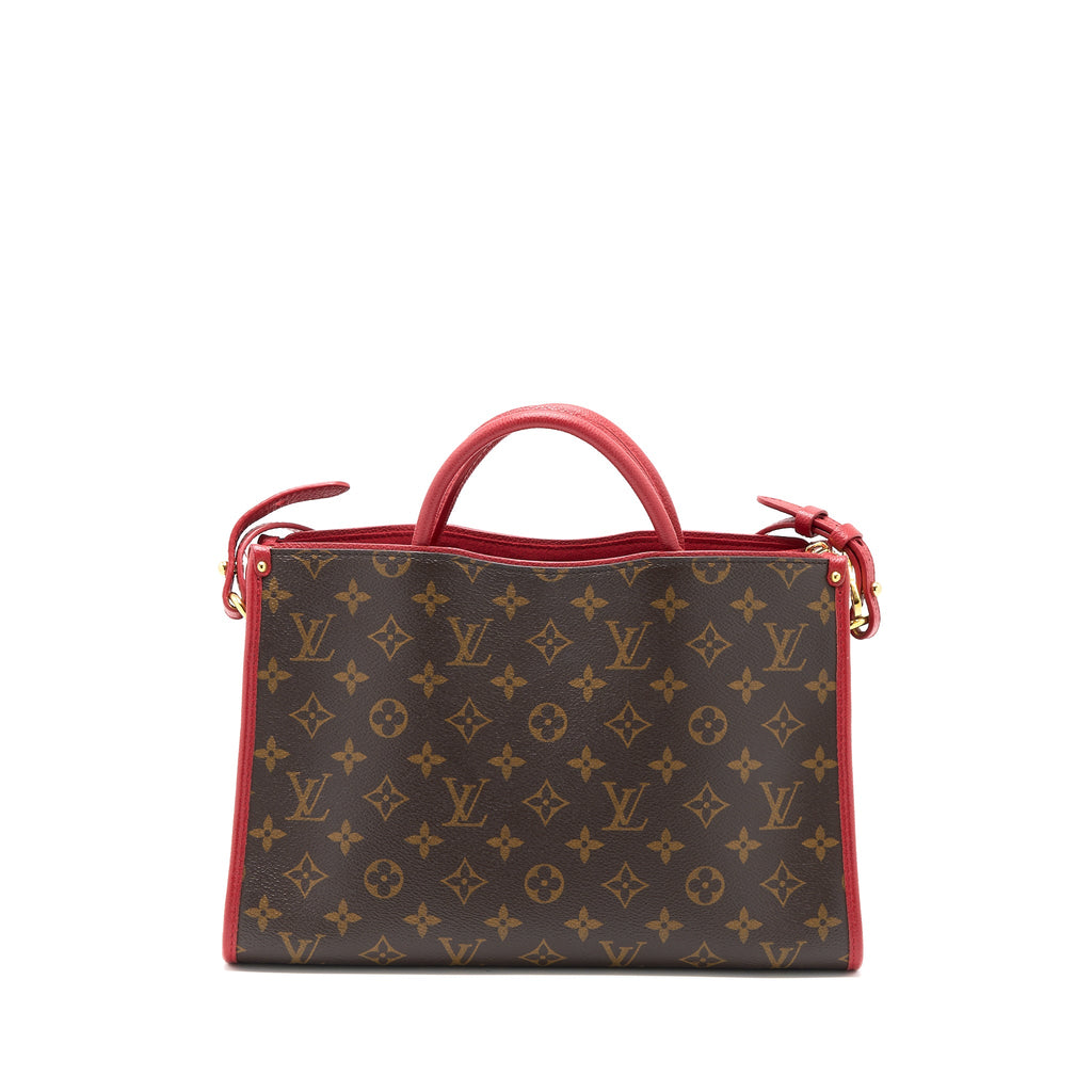 LOUIS VUITTON POPINCOURT PM BAG MONOGRAM CANVAS/CERISE GHW