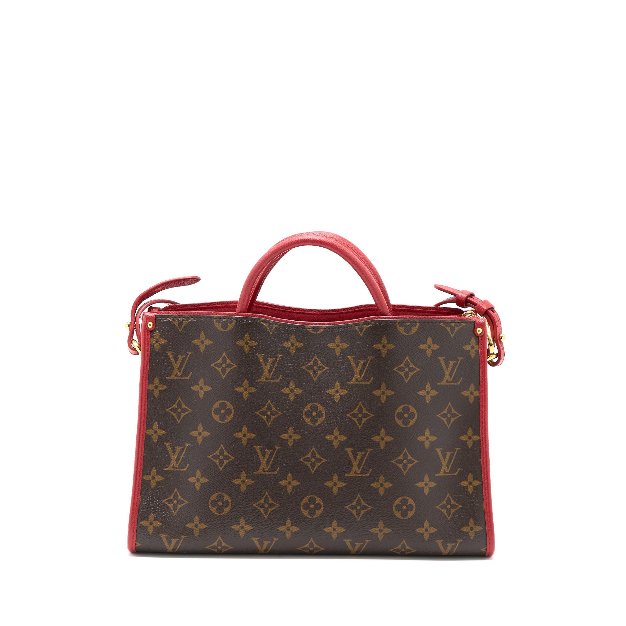 LOUIS VUITTON POPINCOURT PM BAG MONOGRAM CANVAS/CERISE GHW